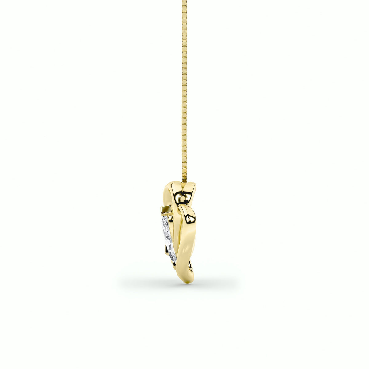 2CTW Marquise Lab-Grown Diamond Prong Heart Pendant 2 Stones