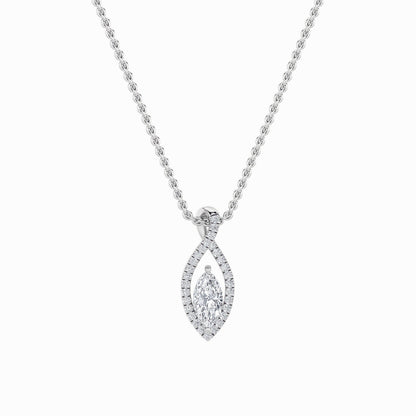 1.25CTW Marquise Lab-Grown Diamond Prong Heart Pendant 30 Stones