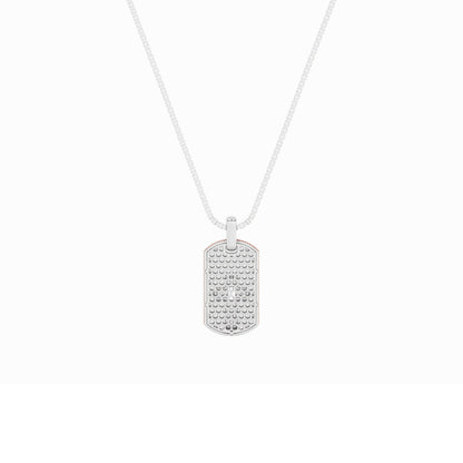 1CTW Emerald Lab-Grown Diamond Prong Dog Tag Pendant 7 Stones