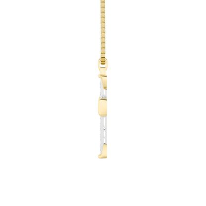 3CTW Round Lab-Grown Diamond Prong Cross Pendant 11 Stones