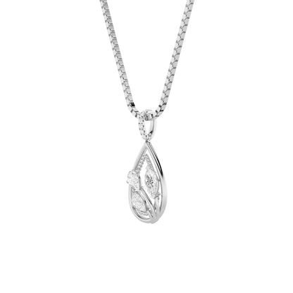 1CTW Marquise Lab-Grown Diamond Prong Pendant 9 Stones