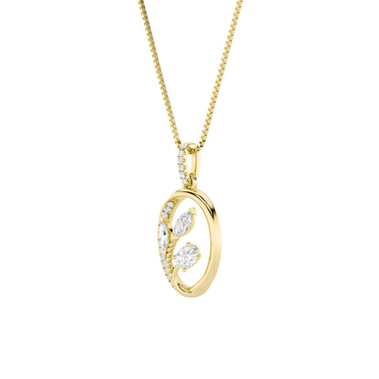 1CTW Oval Lab-Grown Diamond Prong Pendant 23 Stones