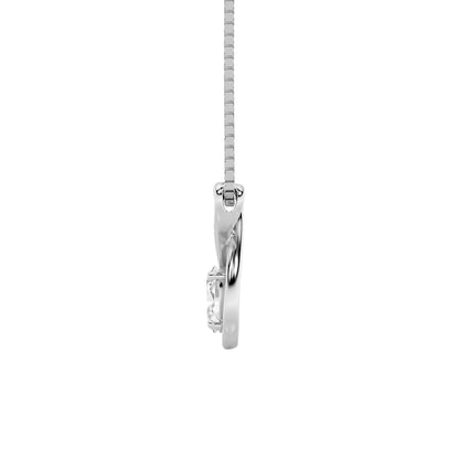 1CTW Oval Lab-Grown Diamond Prong Fancy Solitaire Pendant 1 Stone