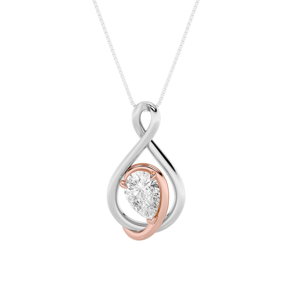 1.5CTW Pear Lab-Grown Diamond Prong Fancy Solitaire Pendant 1 Stone