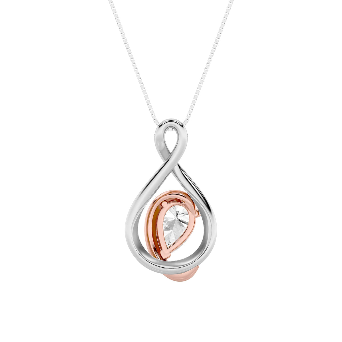 1.5CTW Pear Lab-Grown Diamond Prong Fancy Solitaire Pendant 1 Stone