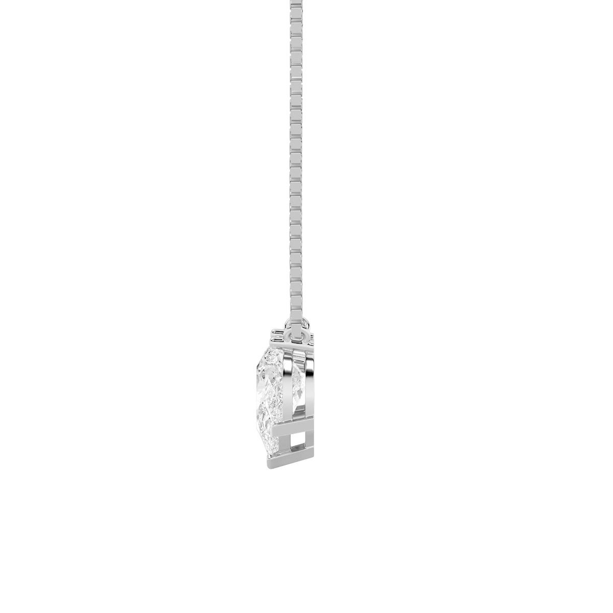 3CTW Pear Lab-Grown Diamond Prong Three Stone Necklace 3 Stones