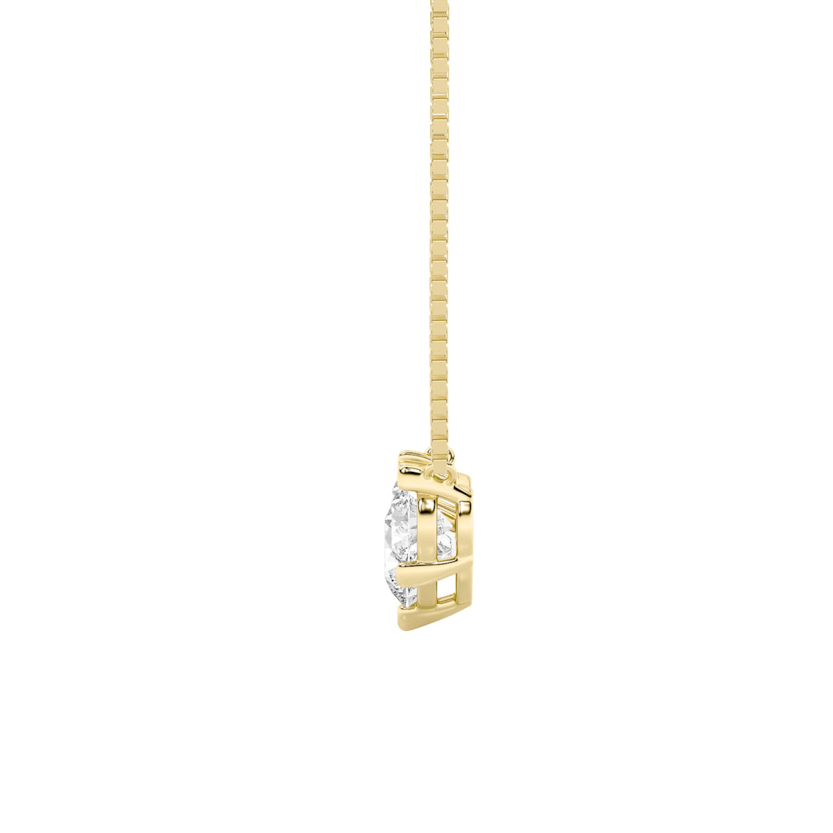 2CTW Round Lab-Grown Diamond Prong Three Stone Necklace 3 Stones
