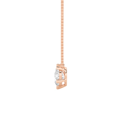 2CTW Round Lab-Grown Diamond Prong Three Stone Necklace 3 Stones