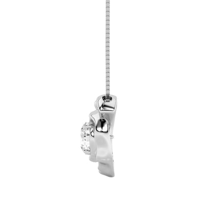 1CTW Round Lab-Grown Diamond Prong Organic Design Solitaire Pendant 1 Stone