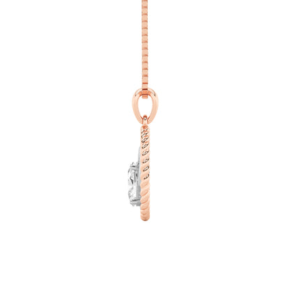 1CTW Oval Lab-Grown Diamond Prong Zodiac Pendant 1 Stone