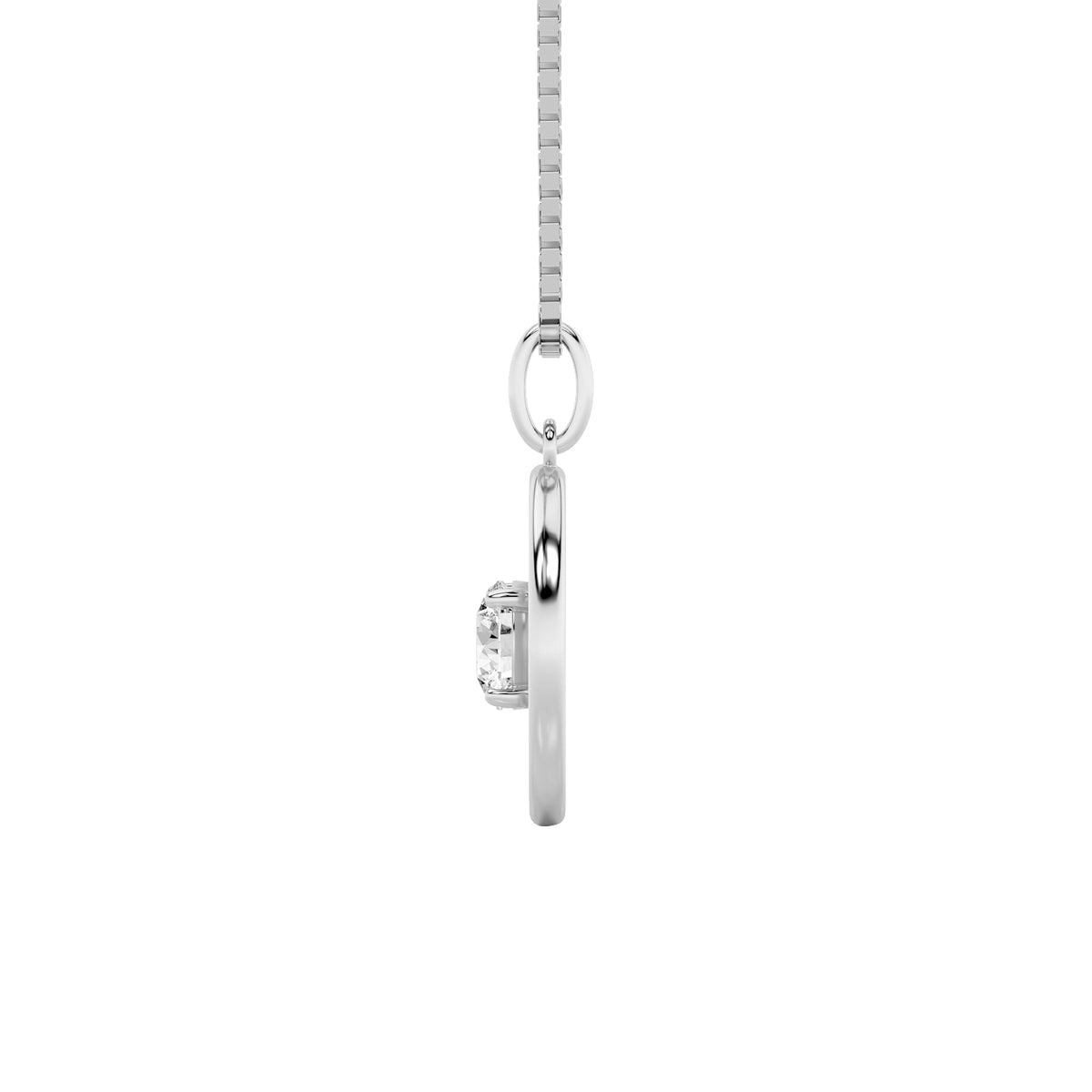 1CTW Round Lab-Grown Diamond Prong Zodiac Pendant 1 Stone