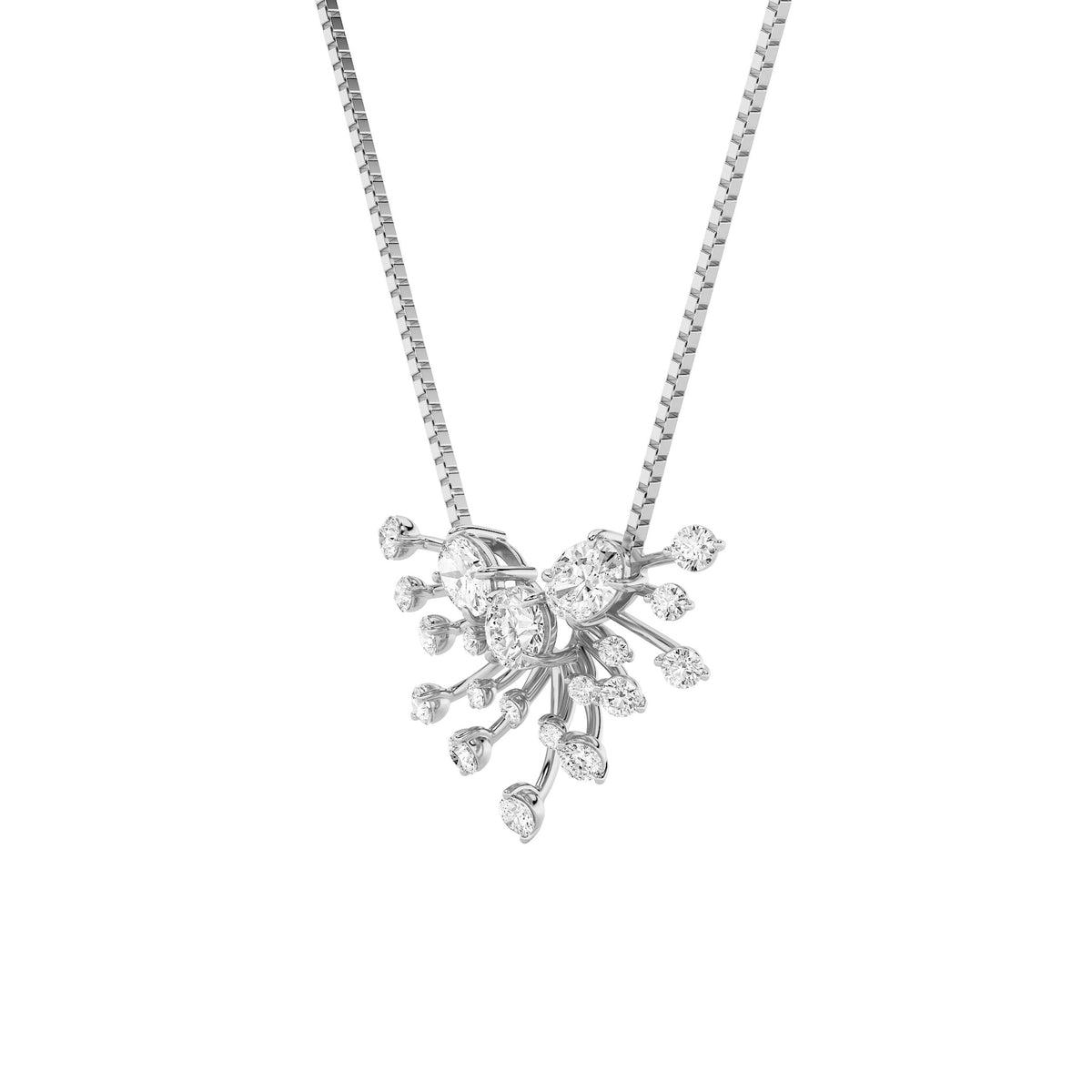 3CTW Round Lab-Grown Diamond Prong Astralis Necklace 20 Stones