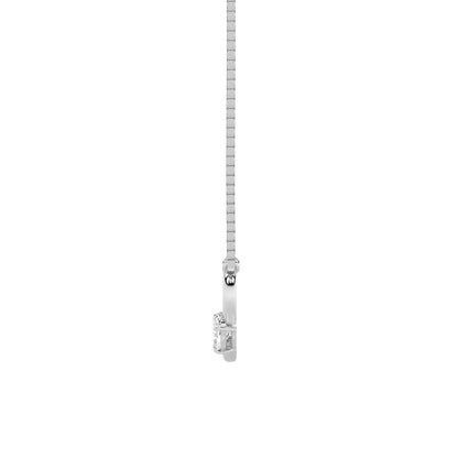 0.5CTW Oval Lab-Grown Diamond Prong Heart Necklace 1 Stone