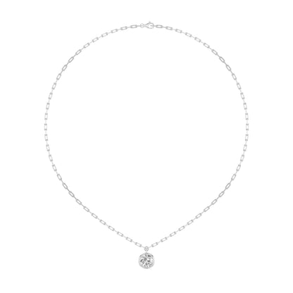 2CTW Round Lab-Grown Diamond Strata Chic Collection Necklace 1 Stone VS Clarity