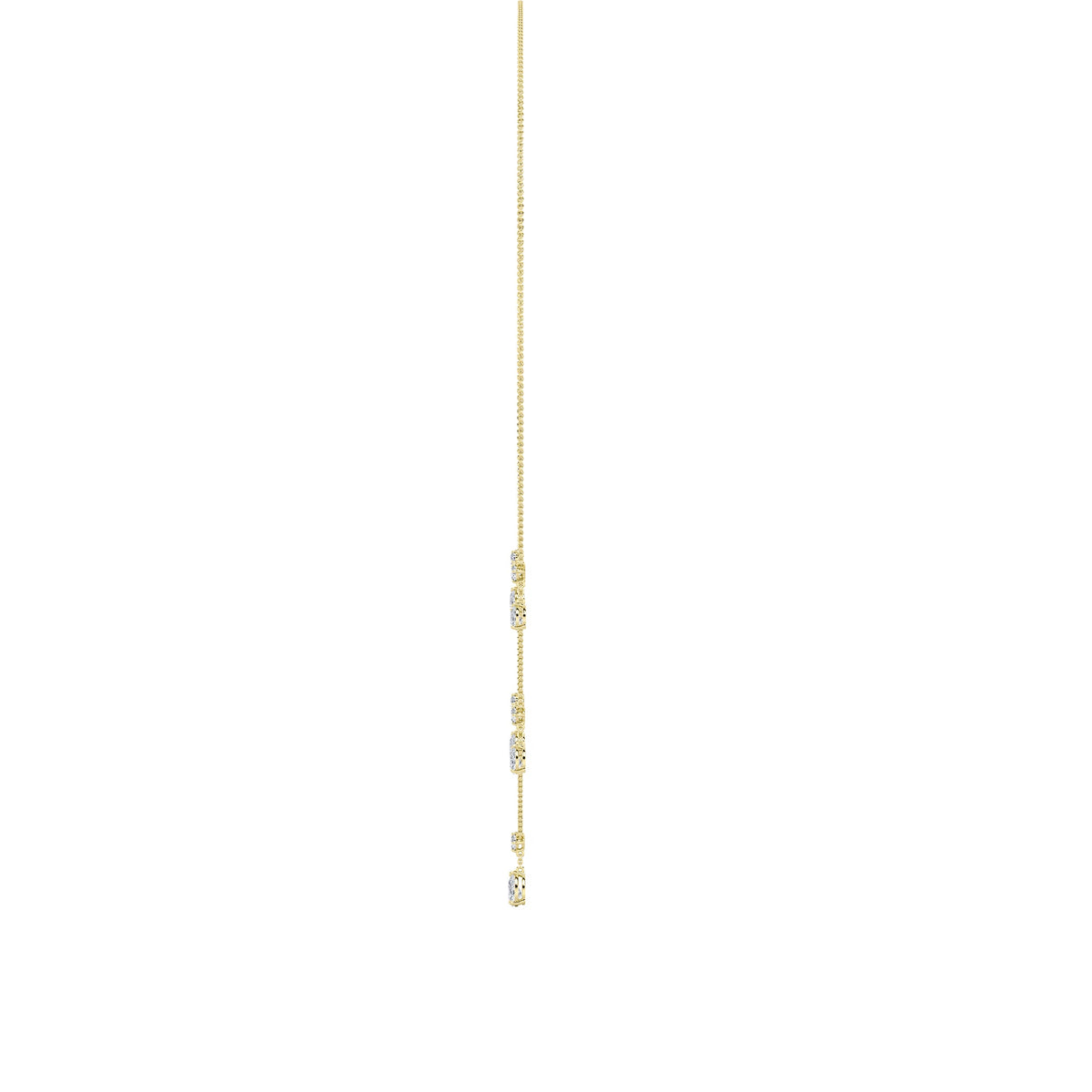 3CTW Pear Lab-Grown Diamond Prong Solitaire Necklace 10 Stones