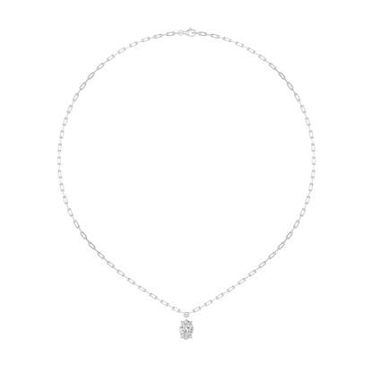 2CTW Oval Lab-Grown Diamond Prong Strata Chic Collection Necklace 16 Stones