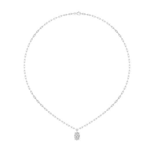 2CTW Oval Lab-Grown Diamond Prong Strata Chic Collection Necklace 16 Stones