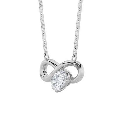 0.5CTW Oval Lab-Grown Diamond Prong Necklace