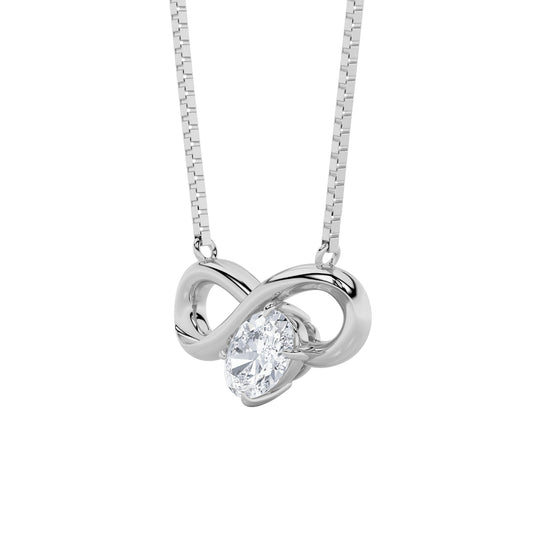0.5CTW Oval Lab-Grown Diamond Prong Necklace