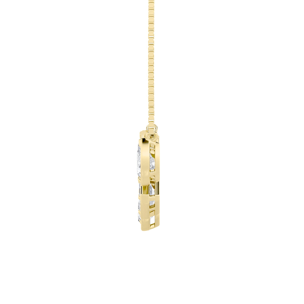 2.5CTW Oval Lab-Grown Diamond Prong Five Stone Necklace 5 Stones