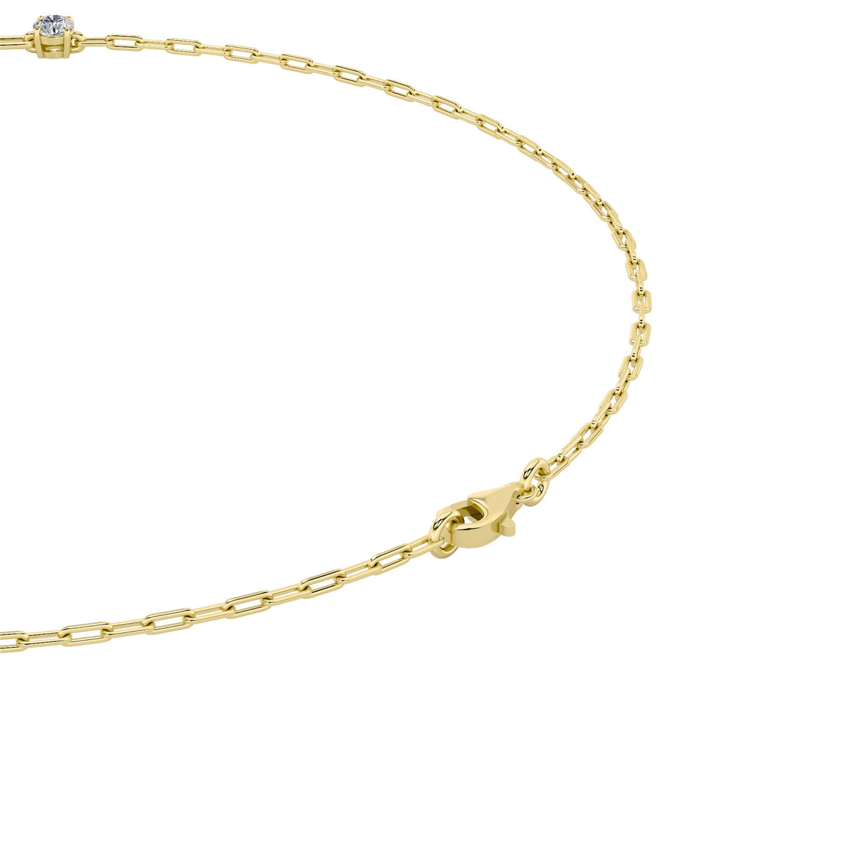 4CTW Emerald, Pear, Oval and Round Lab-Grown Diamond Prong Station Necklace 11 Stones