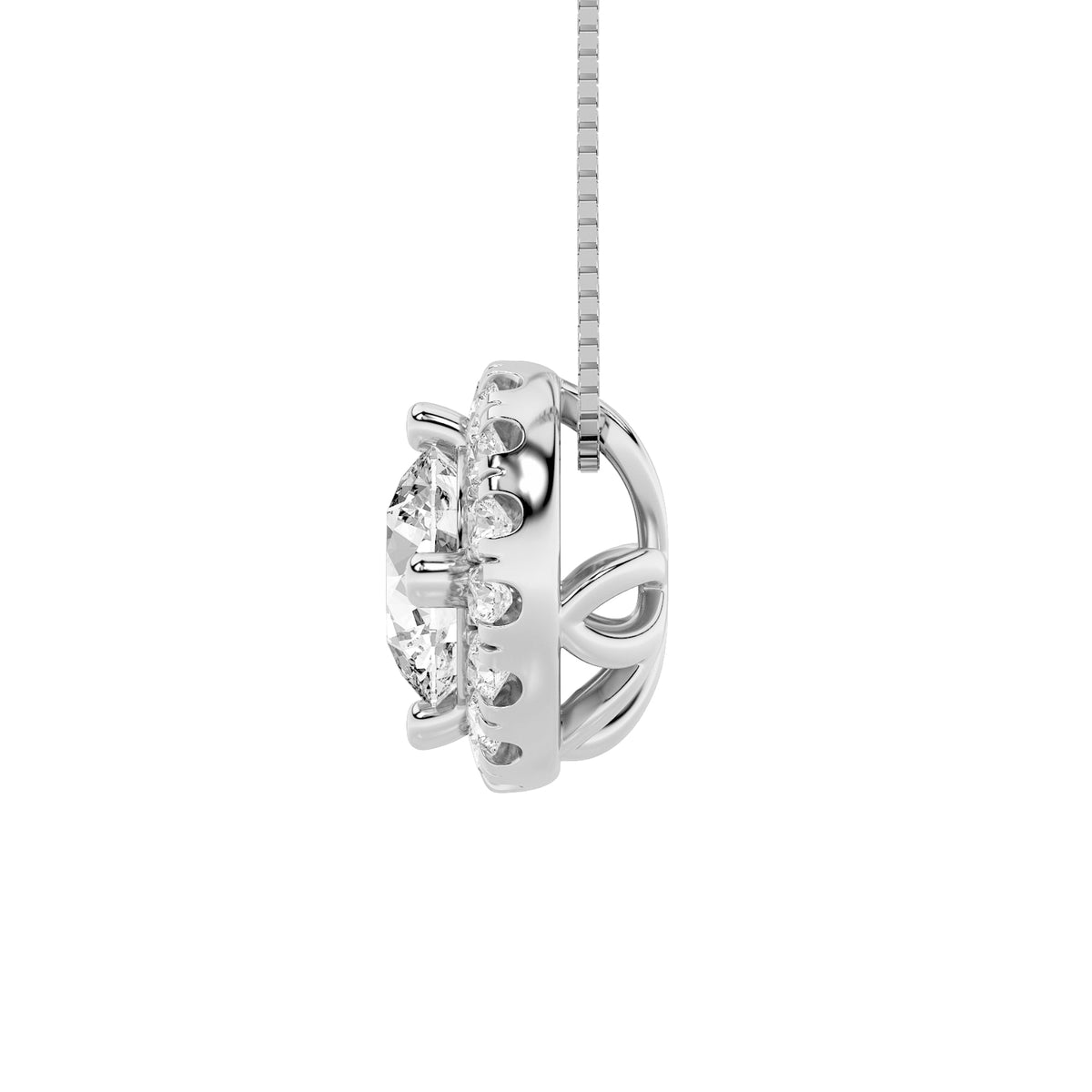 1.25CTW Round Lab-Grown Diamond Prong Pendant 16 Stones