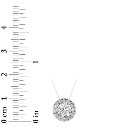 1.25CTW Round Lab-Grown Diamond Prong Pendant 16 Stones