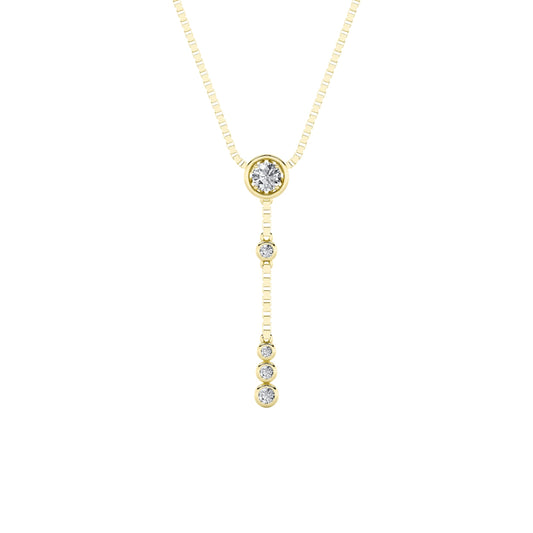 0.4CTW Round Lab-Grown Diamond Bezel Necklace
