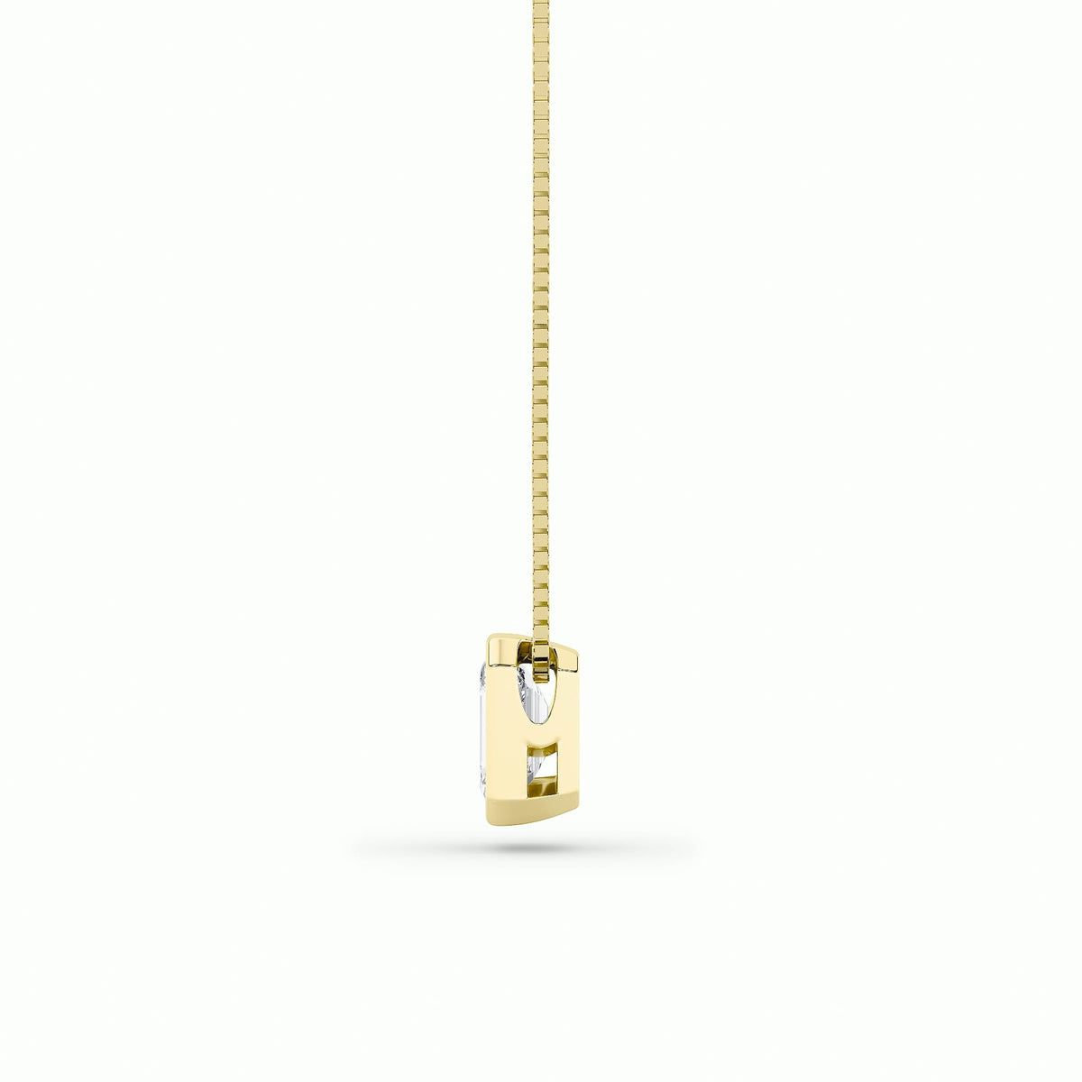 1CTW Radiant Lab-Grown Diamond Bezel Set Solitaire Pendant 1 Stone