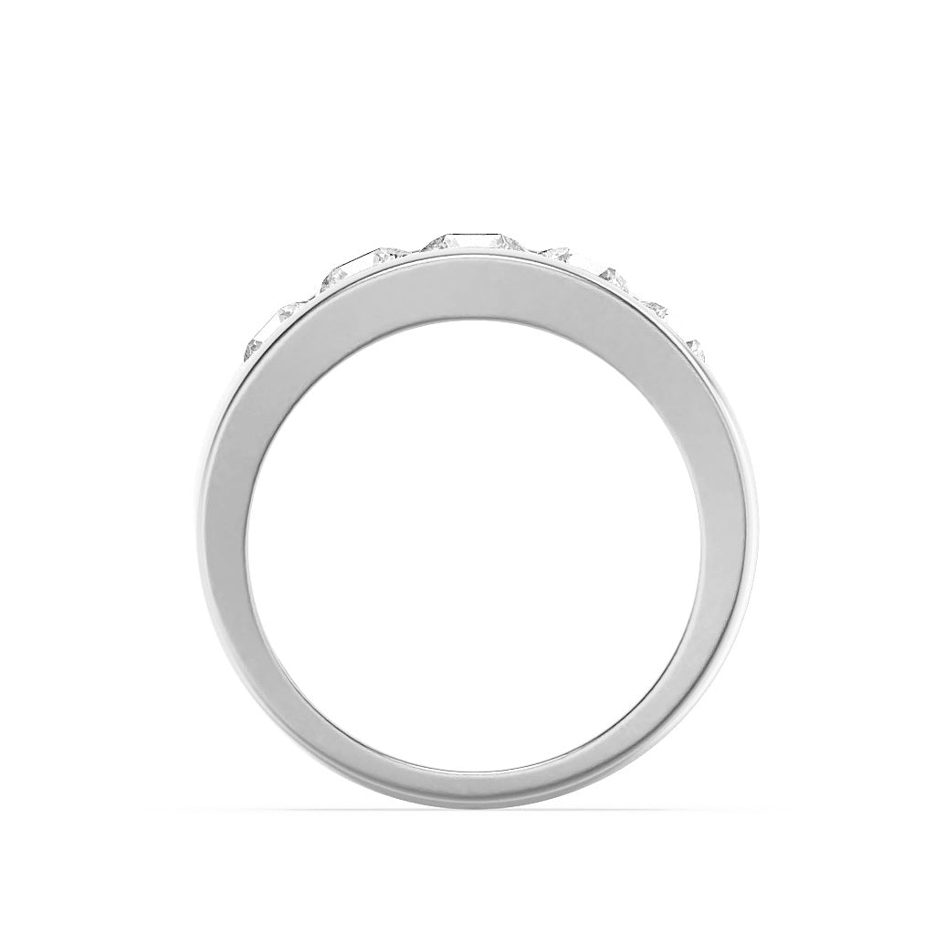 2CTW Round Lab-Grown Diamond Channel Men's Ring 5 Stones