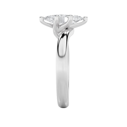1CTW Marquise Lab-Grown Diamond Prong Bypass Shank Engagement Ring 1 Stone