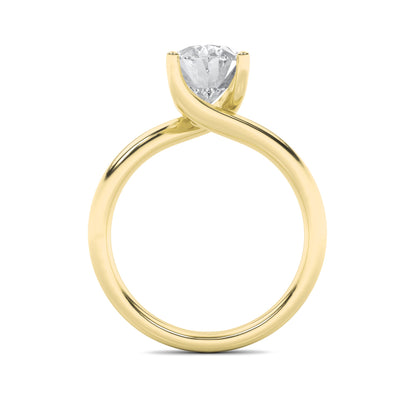 2CTW Oval Lab-Grown Diamond Prong Bypass Shank Engagement Ring 1 Stone
