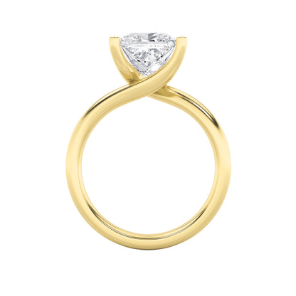 2CTW Princess Lab-Grown Diamond Prong Bypass Shank Engagement Ring 1 Stone