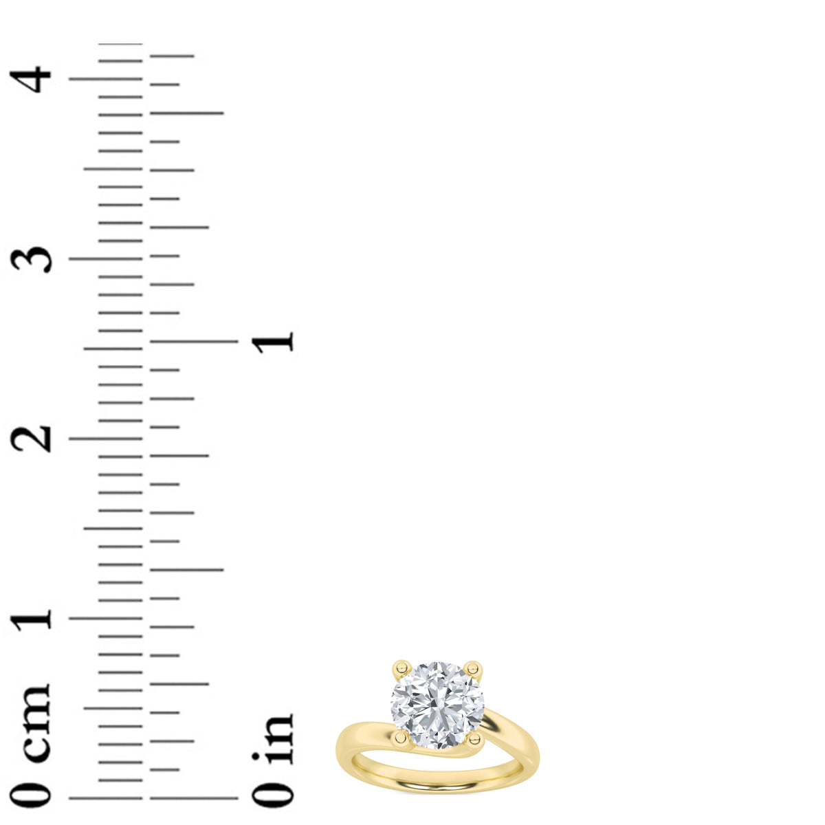 1.5CTW Round Lab-Grown Diamond Prong Bypass Shank Engagement Ring 1 Stone