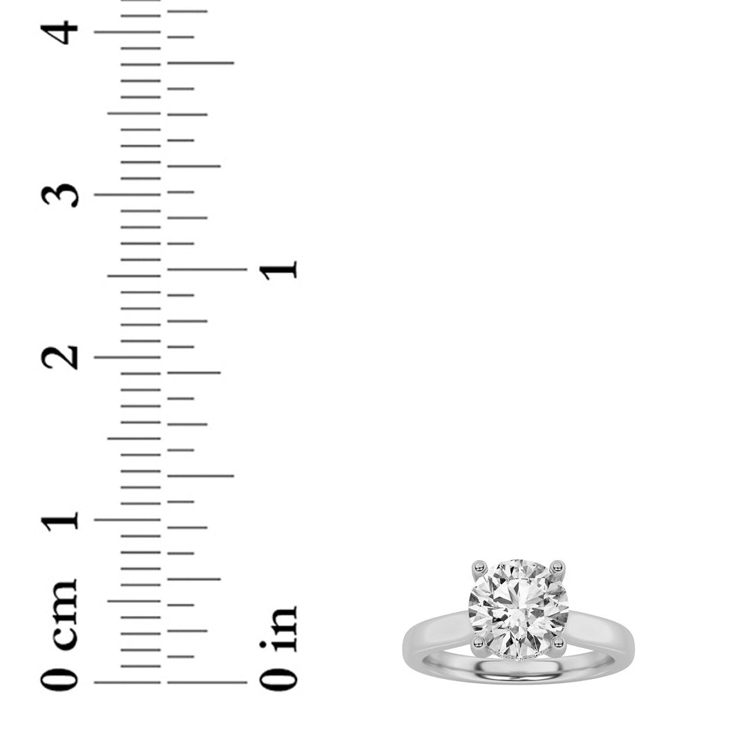 1CTW Round Lab-Grown Diamond Prong Hidden Halo Cathedral Shank Engagement Ring 9 Stones