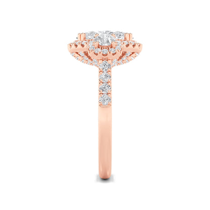 3CTW Oval Lab-Grown Diamond Prong Three Stone Accented Ring 89 Stones