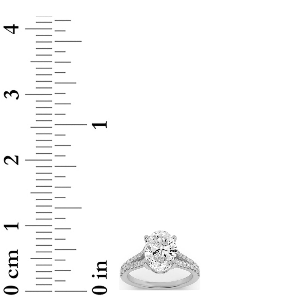 2CTW Oval Lab-Grown Diamond Prong Split Shank Trellis Engagement Ring 31 Stones