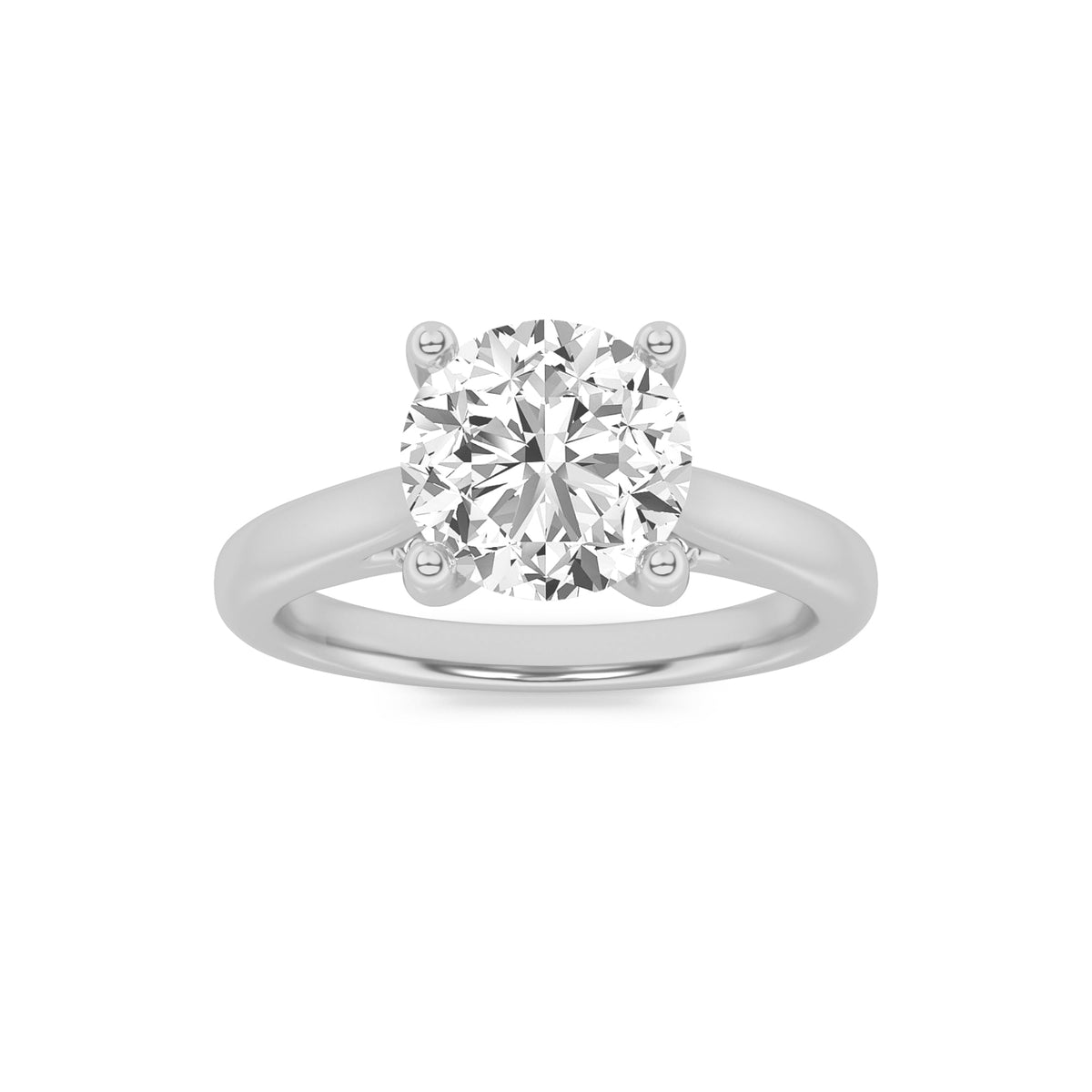1CTW Round Lab-Grown Diamond Prong Accented Engagement Ring 15 Stones