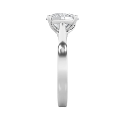 3CTW Oval Lab-Grown Diamond Prong Twisted Basket Cathedral Shank Solitaire Ring 1 Stone
