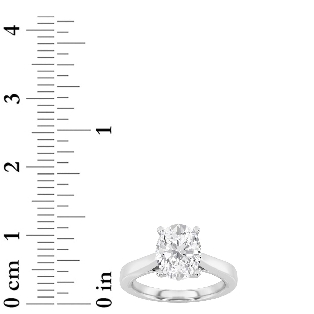 3CTW Oval Lab-Grown Diamond Prong Twisted Basket Cathedral Shank Solitaire Ring 1 Stone