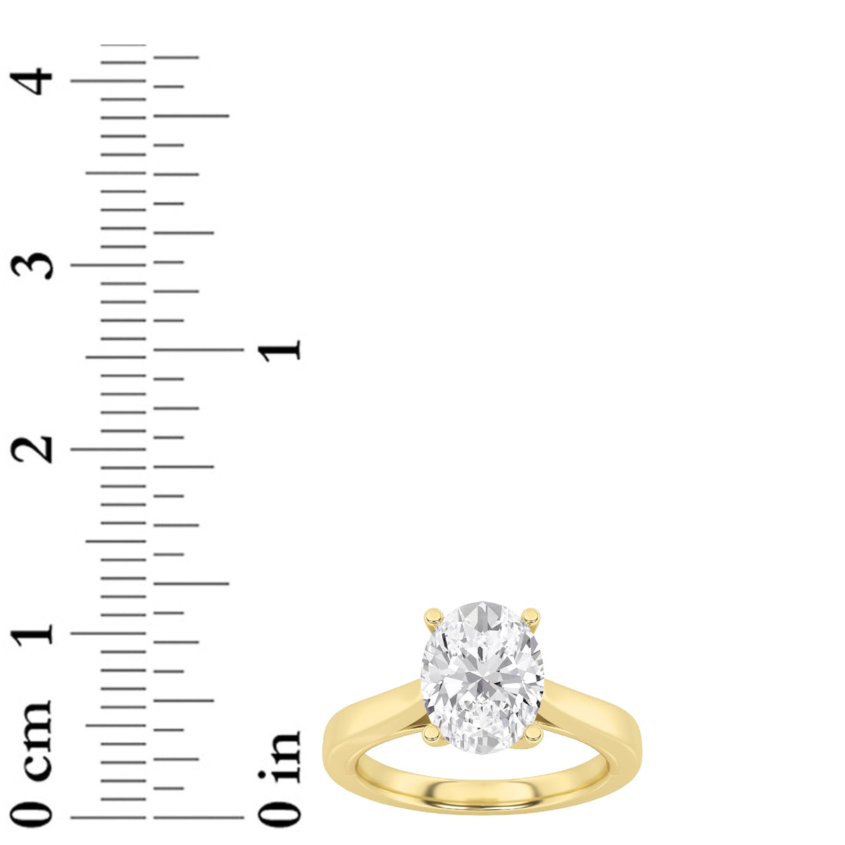 3CTW Oval Lab-Grown Diamond Prong Twisted Basket Cathedral Shank Solitaire Ring 1 Stone