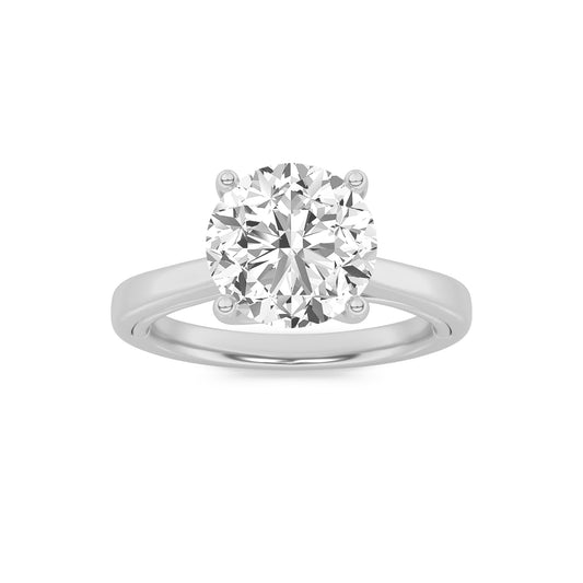 3CTW Round Lab-Grown Diamond Prong Twisted Basket Cathedral Shank Solitaire Ring 1 Stone