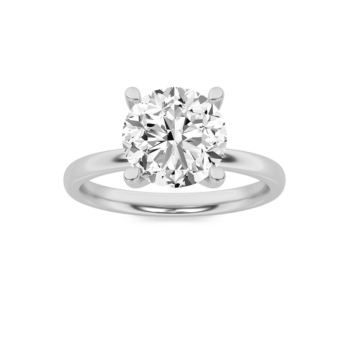 2CTW Round Lab-Grown Diamond Prong Hidden Halo Petite Shank Ring 13 Stones 1.92ct Center