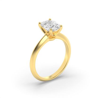 1CTW Elongated Cushion Lab-Grown Diamond Prong Knife Edge Shank Solitaire Engagement Ring 1 Stone