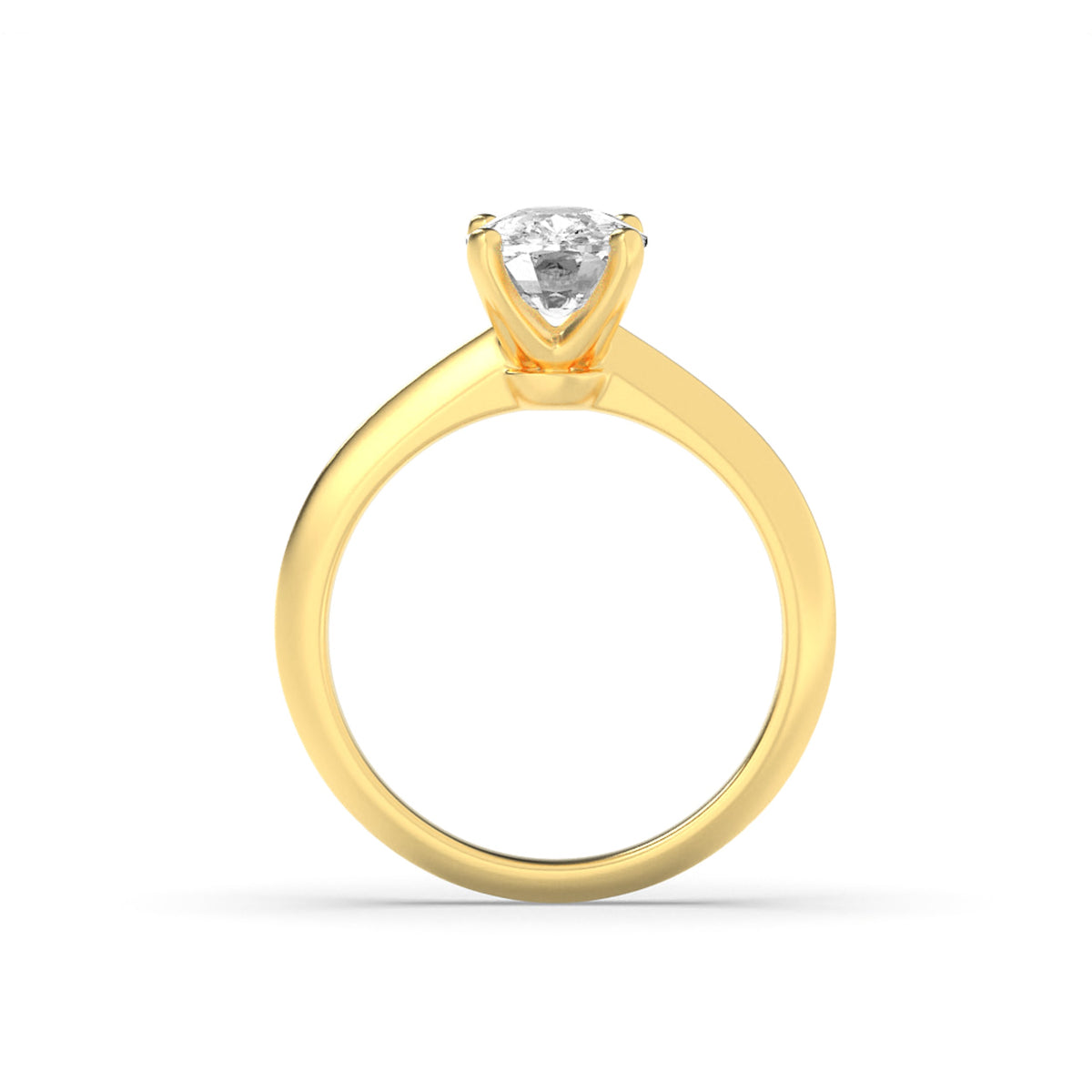 1.5CTW Elongated Cushion Lab-Grown Diamond Prong Knife Edge Shank Solitaire Engagement Ring 1 Stone