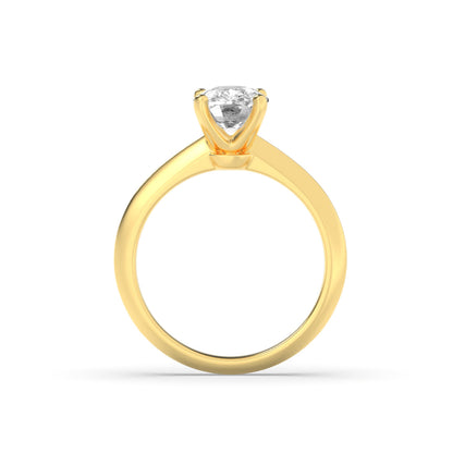 1.5CTW Elongated Cushion Lab-Grown Diamond Prong Knife Edge Shank Solitaire Engagement Ring 1 Stone