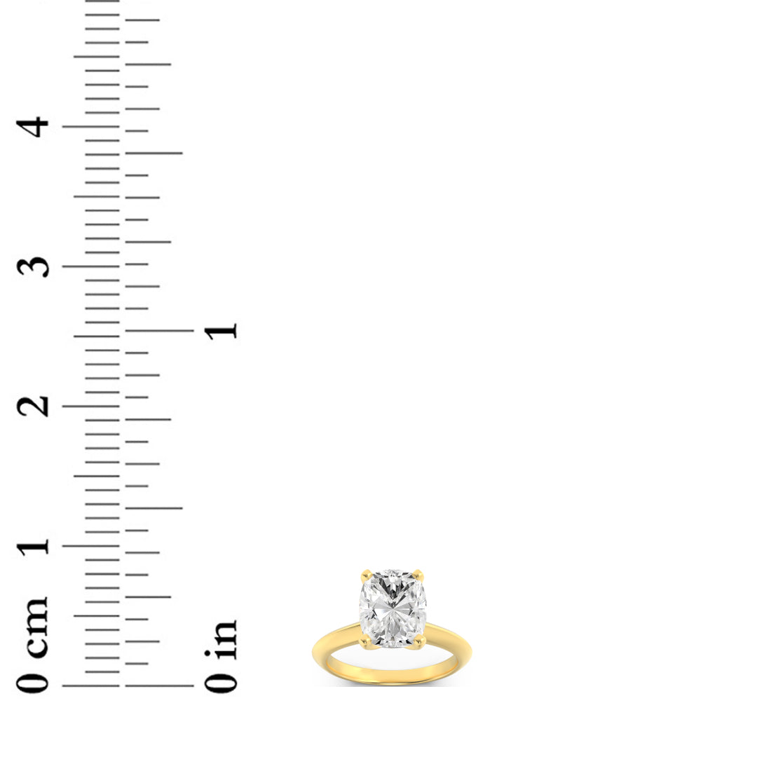 1.5CTW Elongated Cushion Lab-Grown Diamond Prong Knife Edge Shank Solitaire Engagement Ring 1 Stone