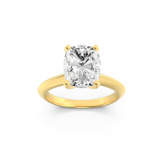 2CTW Elongated Cushion Lab-Grown Diamond Prong Knife Edge Shank Solitaire Engagement Ring 1 Stone