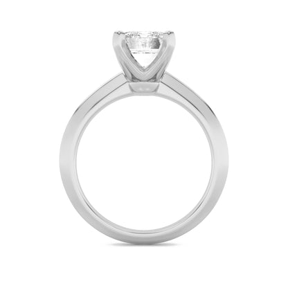 3CTW Emerald Lab-Grown Diamond Prong Knife Edge Shank Solitaire Engagement Ring 1 Stone