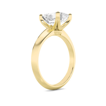 3CTW Emerald Lab-Grown Diamond Prong Knife Edge Shank Solitaire Engagement Ring 1 Stone